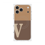 プレミアムスクエアケース with MagSafe［ オリジナル - initial two tone - V brown ］