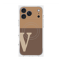 プレミアムスクエアケース with MagSafe［ オリジナル - initial two tone - V brown ］