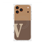 プレミアムスクエアケース with MagSafe［ オリジナル - initial two tone - V brown ］