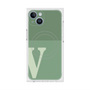プレミアムスクエアケース with MagSafe［ オリジナル - initial two tone - V green ］