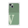 プレミアムスクエアケース with MagSafe［ オリジナル - initial two tone - V green ］