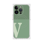 プレミアムスクエアケース with MagSafe［ オリジナル - initial two tone - V green ］