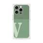 プレミアムスクエアケース with MagSafe［ オリジナル - initial two tone - V green ］