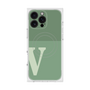 プレミアムスクエアケース with MagSafe［ オリジナル - initial two tone - V green ］