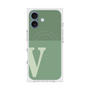 プレミアムスクエアケース with MagSafe［ オリジナル - initial two tone - V green ］