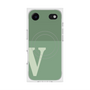 プレミアムスクエアケース with MagSafe［ オリジナル - initial two tone - V green ］
