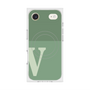 プレミアムスクエアケース with MagSafe［ オリジナル - initial two tone - V green ］