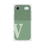プレミアムスクエアケース with MagSafe［ オリジナル - initial two tone - V green ］
