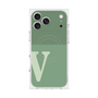 プレミアムスクエアケース with MagSafe［ オリジナル - initial two tone - V green ］