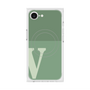 プレミアムスクエアケース with MagSafe［ オリジナル - initial two tone - V green ］