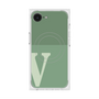プレミアムスクエアケース with MagSafe［ オリジナル - initial two tone - V green ］