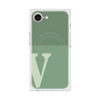 プレミアムスクエアケース with MagSafe［ オリジナル - initial two tone - V green ］