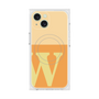 プレミアムスクエアケース with MagSafe［ オリジナル - initial two tone - W orange ］