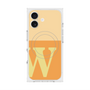 プレミアムスクエアケース with MagSafe［ オリジナル - initial two tone - W orange ］