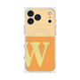 プレミアムスクエアケース with MagSafe［ オリジナル - initial two tone - W orange ］