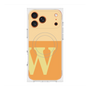 プレミアムスクエアケース with MagSafe［ オリジナル - initial two tone - W orange ］