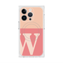 プレミアムスクエアケース with MagSafe［ オリジナル - initial two tone - W pink ］
