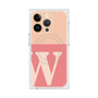 プレミアムスクエアケース with MagSafe［ オリジナル - initial two tone - W pink ］