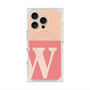 プレミアムスクエアケース with MagSafe［ オリジナル - initial two tone - W pink ］