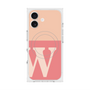 プレミアムスクエアケース with MagSafe［ オリジナル - initial two tone - W pink ］