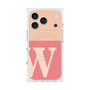 プレミアムスクエアケース with MagSafe［ オリジナル - initial two tone - W pink ］