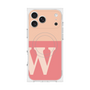 プレミアムスクエアケース with MagSafe［ オリジナル - initial two tone - W pink ］