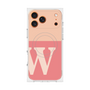 プレミアムスクエアケース with MagSafe［ オリジナル - initial two tone - W pink ］