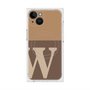 プレミアムスクエアケース with MagSafe［ オリジナル - initial two tone - W brown ］