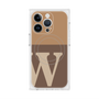 プレミアムスクエアケース with MagSafe［ オリジナル - initial two tone - W brown ］