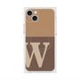 プレミアムスクエアケース with MagSafe［ オリジナル - initial two tone - W brown ］