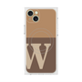 プレミアムスクエアケース with MagSafe［ オリジナル - initial two tone - W brown ］