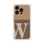 プレミアムスクエアケース with MagSafe［ オリジナル - initial two tone - W brown ］