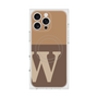 プレミアムスクエアケース with MagSafe［ オリジナル - initial two tone - W brown ］