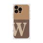 プレミアムスクエアケース with MagSafe［ オリジナル - initial two tone - W brown ］