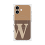 プレミアムスクエアケース with MagSafe［ オリジナル - initial two tone - W brown ］