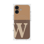 プレミアムスクエアケース with MagSafe［ オリジナル - initial two tone - W brown ］