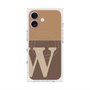 プレミアムスクエアケース with MagSafe［ オリジナル - initial two tone - W brown ］