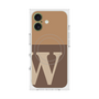 プレミアムスクエアケース with MagSafe［ オリジナル - initial two tone - W brown ］