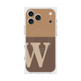 プレミアムスクエアケース with MagSafe［ オリジナル - initial two tone - W brown ］