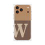 プレミアムスクエアケース with MagSafe［ オリジナル - initial two tone - W brown ］