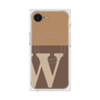プレミアムスクエアケース with MagSafe［ オリジナル - initial two tone - W brown ］