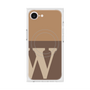 プレミアムスクエアケース with MagSafe［ オリジナル - initial two tone - W brown ］