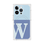 プレミアムスクエアケース with MagSafe［ オリジナル - initial two tone - W blue ］
