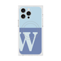 プレミアムスクエアケース with MagSafe［ オリジナル - initial two tone - W blue ］