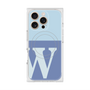 プレミアムスクエアケース with MagSafe［ オリジナル - initial two tone - W blue ］