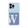 プレミアムスクエアケース with MagSafe［ オリジナル - initial two tone - W blue ］