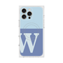 プレミアムスクエアケース with MagSafe［ オリジナル - initial two tone - W blue ］