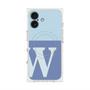 プレミアムスクエアケース with MagSafe［ オリジナル - initial two tone - W blue ］
