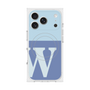 プレミアムスクエアケース with MagSafe［ オリジナル - initial two tone - W blue ］