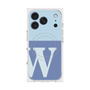 プレミアムスクエアケース with MagSafe［ オリジナル - initial two tone - W blue ］